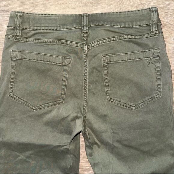 Two by Vince Camuto Washed Olive Green Stretch Cotton Skinny Jeans Size 27/4 - Picture 6 of 11